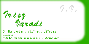 irisz varadi business card